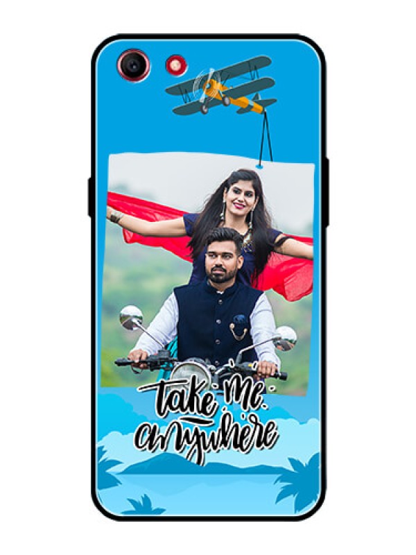 Custom Oppo A83 Custom Glass Mobile Case  - Traveller Design 