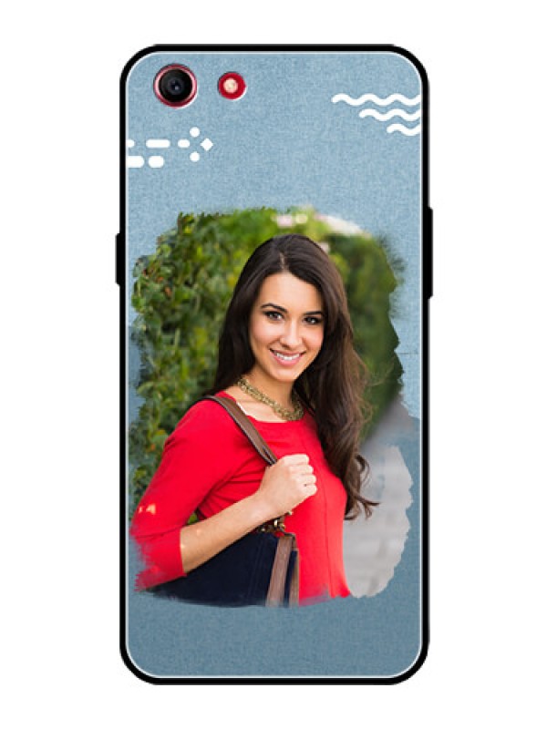 Custom Oppo A83 Custom Glass Mobile Case  - Grunge Line Art Design