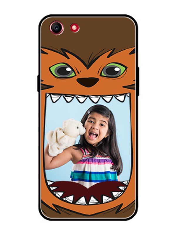 Custom Oppo A83 Photo Printing on Glass Case  - Owl Monster Back Case Design