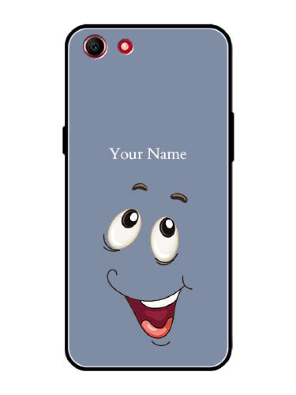 Custom Oppo A83 Photo Printing on Glass Case - Laughing Cartoon Face Design
