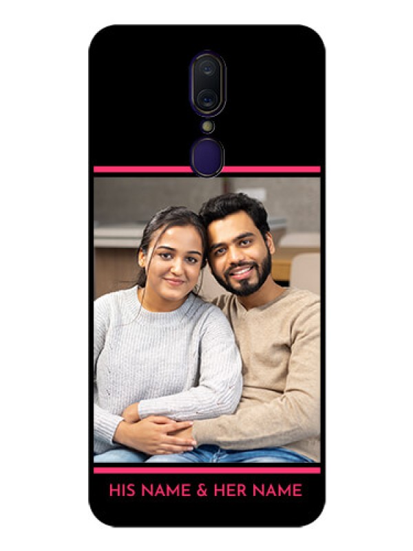Custom Oppo A9 Custom Glass Mobile Case  - with Add Text Design