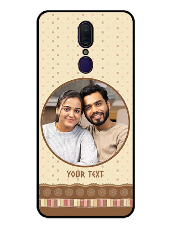 Custom Oppo A9 Custom Glass Mobile Case  - Brown Dotted Mobile Case Design