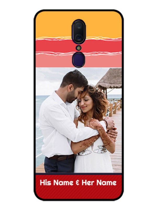 Custom Oppo A9 Custom Glass Mobile Case  - Colorful Case Design