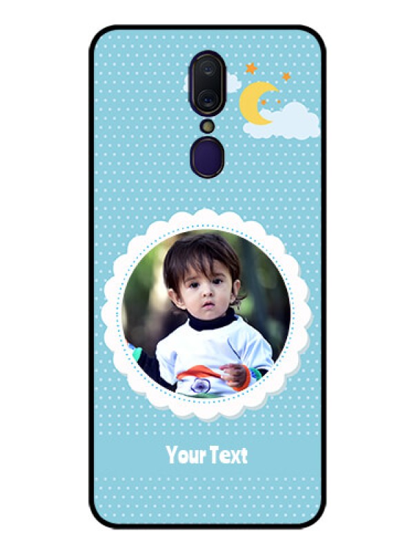 Custom Oppo A9 Personalised Glass Phone Case  - Violet Pattern Design