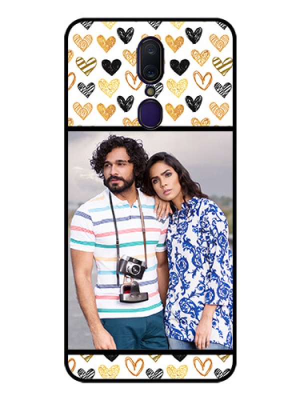 Custom Oppo A9 Photo Printing on Glass Case  - Love Symbol Design