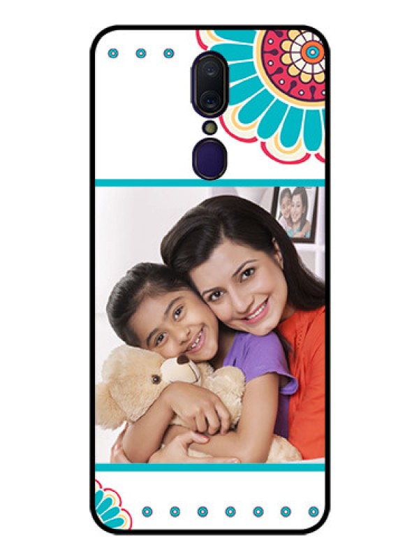 Custom Oppo A9 Custom Glass Phone Case  - Flower Design
