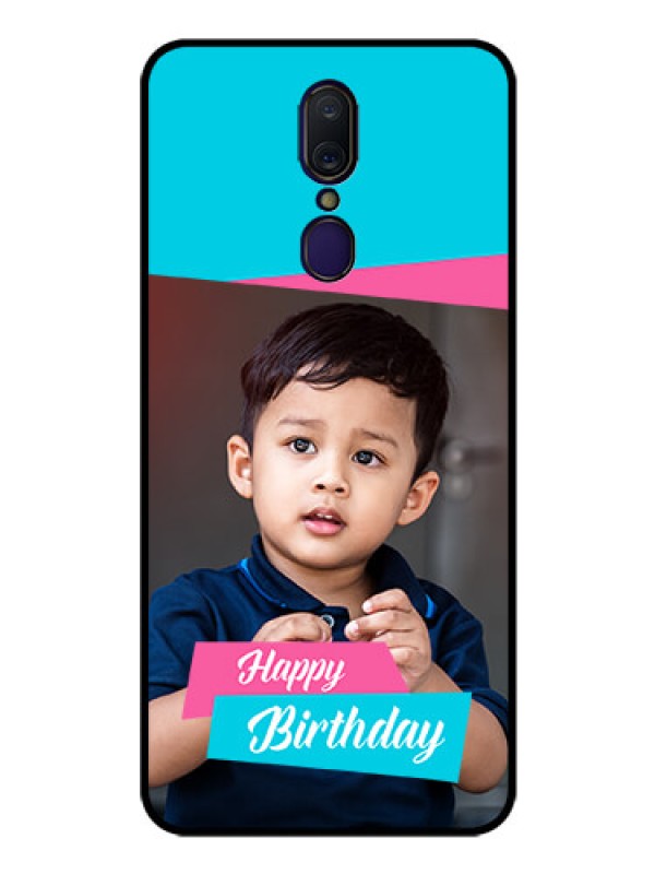 Custom Oppo A9 Personalized Glass Phone Case  - Image Holder with 2 Color Design