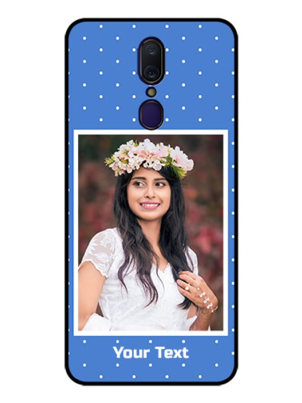 Custom Oppo A9 Photo Printing on Glass Case  - Polka dots design