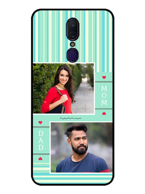 Custom Oppo A9 Custom Glass Phone Case  - Mom & Dad Pic Design