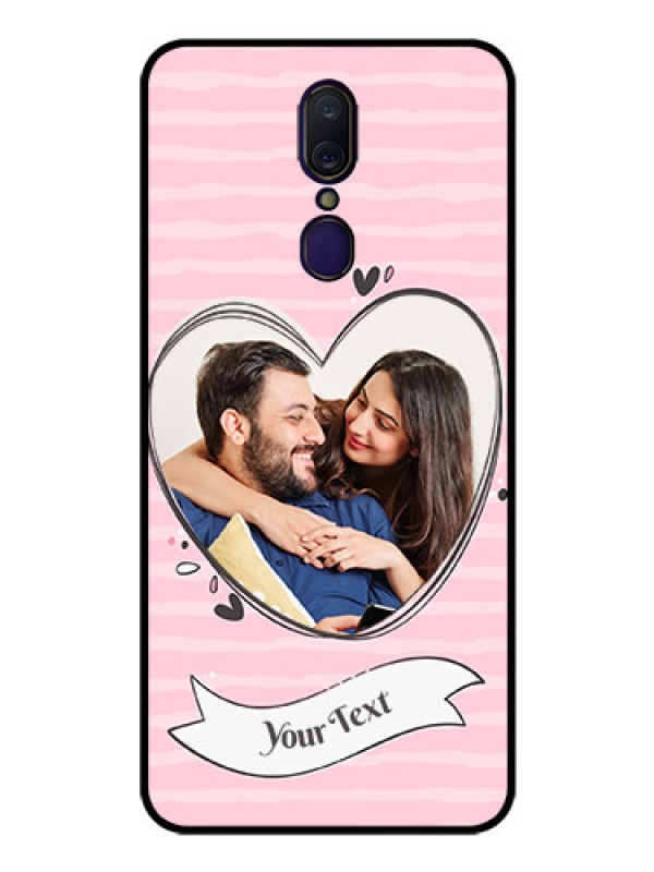 Custom Oppo A9 Custom Glass Phone Case  - Vintage Heart Design