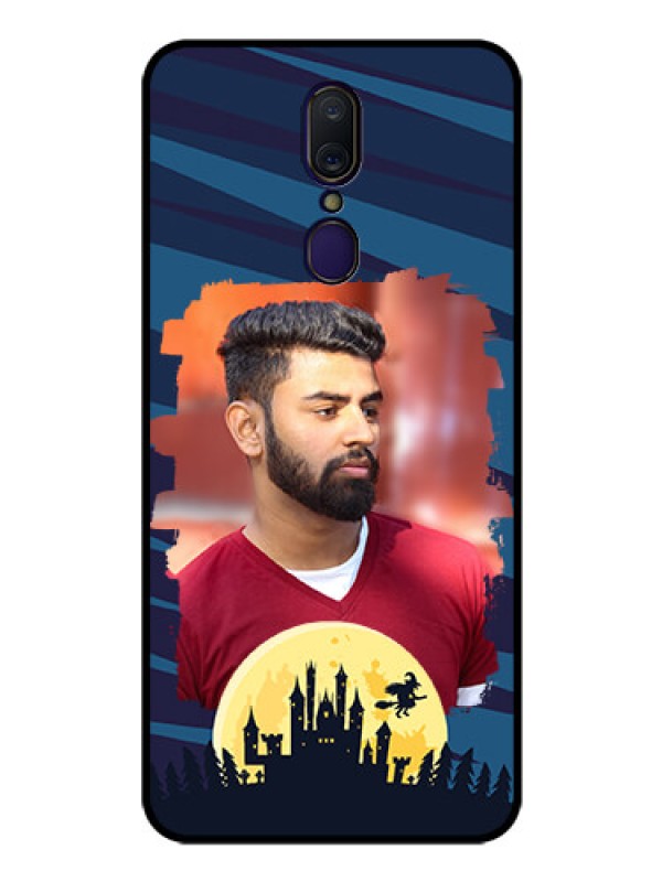 Custom Oppo A9 Photo Printing on Glass Case  - Halloween Witch Design 