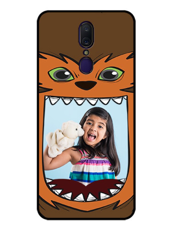 Custom Oppo A9 Photo Printing on Glass Case  - Owl Monster Back Case Design