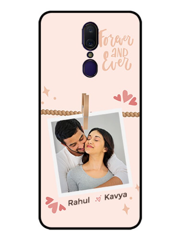 Custom Oppo A9 Custom Glass Phone Case - Forever and ever love Design