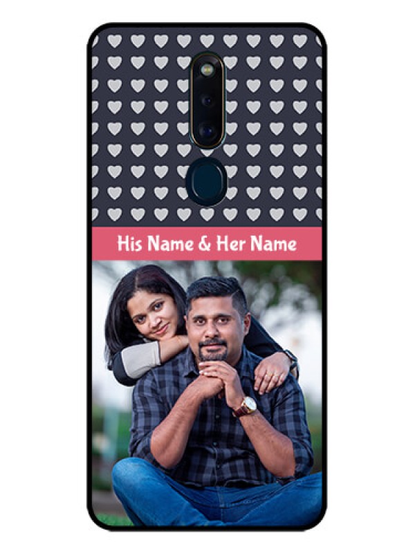 Custom Oppo F11 Pro Custom Glass Mobile Case  - Love Symbols Design