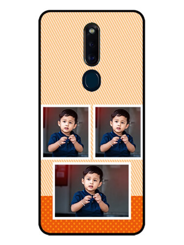Custom Oppo F11 Pro Photo Printing on Glass Case  - Bulk Photos Upload Design