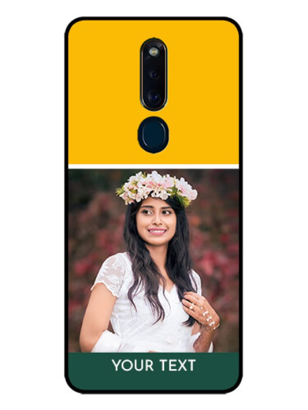 Custom Oppo F11 Pro Photo Printing on Glass Case  - Love You Design