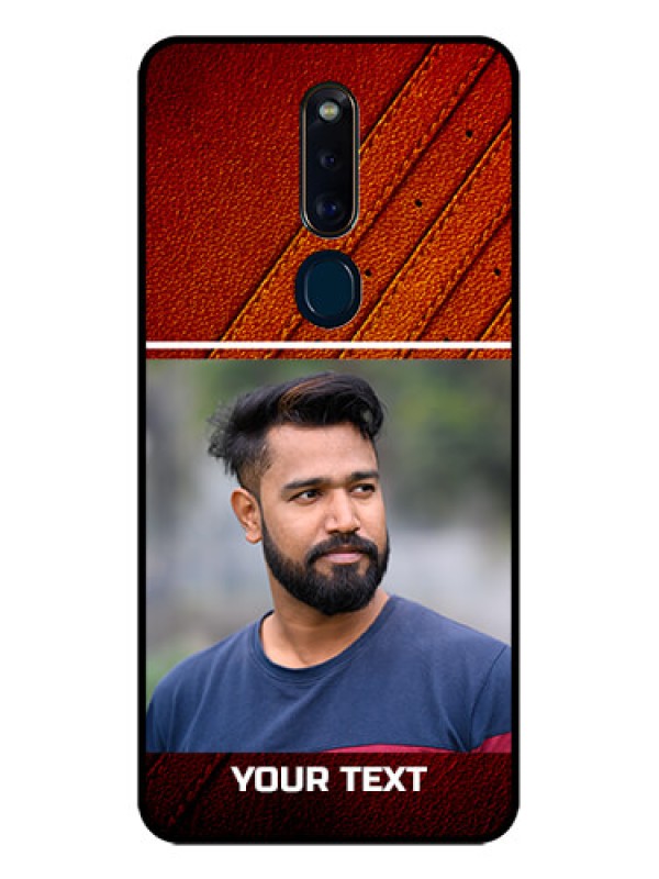 Custom Oppo F11 Pro Personalized Glass Phone Case  - Leather Phone Case Design