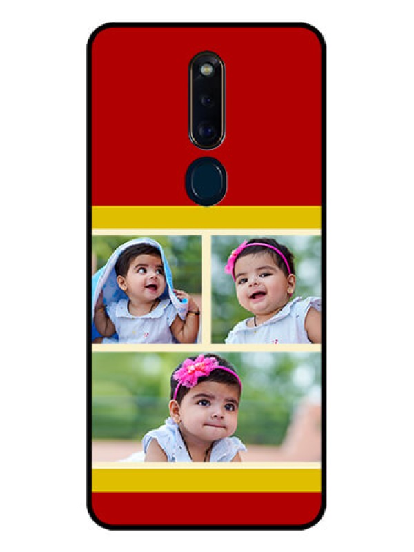 Custom Oppo F11 Pro Custom Glass Mobile Case  - Multiple Pic Upload Design