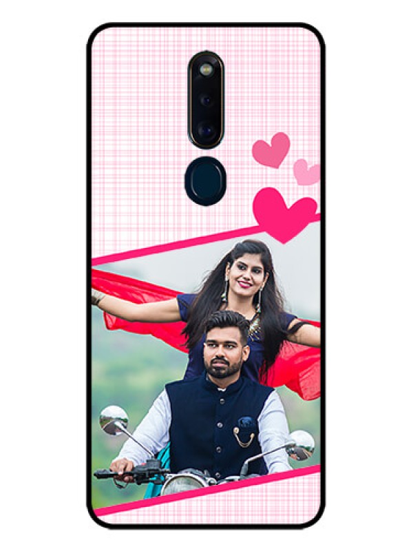 Custom Oppo F11 Pro Custom Glass Phone Case  - Love Shape Heart Design