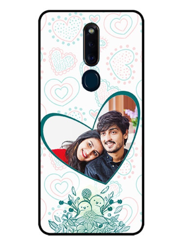 Custom Oppo F11 Pro Photo Printing on Glass Case  - Premium Couple Design