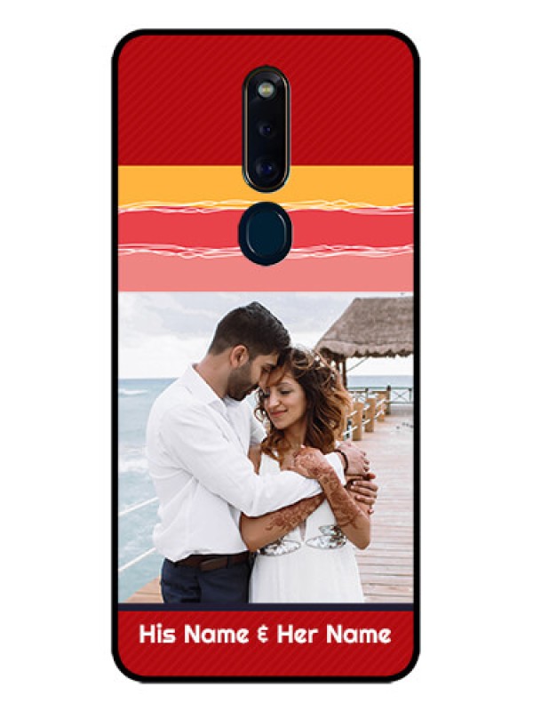 Custom Oppo F11 Pro Custom Glass Mobile Case  - Colorful Case Design