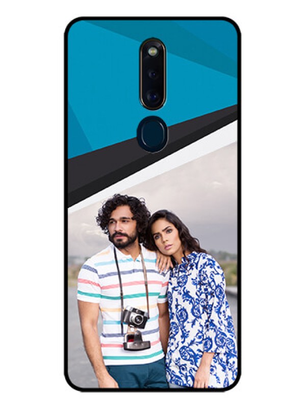 Custom Oppo F11 Pro Photo Printing on Glass Case  - Simple Pattern Photo Upload Design