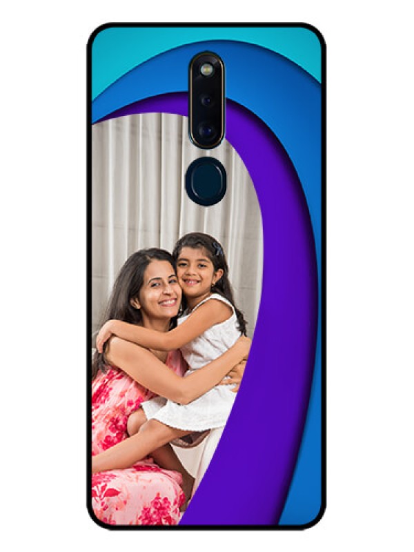 Custom Oppo F11 Pro Photo Printing on Glass Case  - Simple Pattern Design