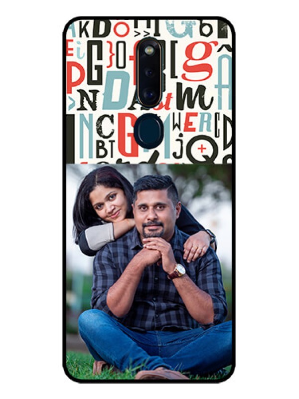 Custom Oppo F11 Pro Personalized Glass Phone Case  - Alphabet Design