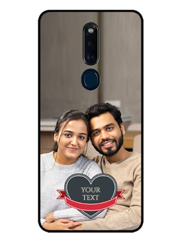 Custom Oppo F11 Pro Custom Glass Phone Case  - Just Married Couple Design