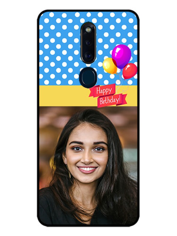 Custom Oppo F11 Pro Custom Glass Mobile Case  - Happy Birthday Design