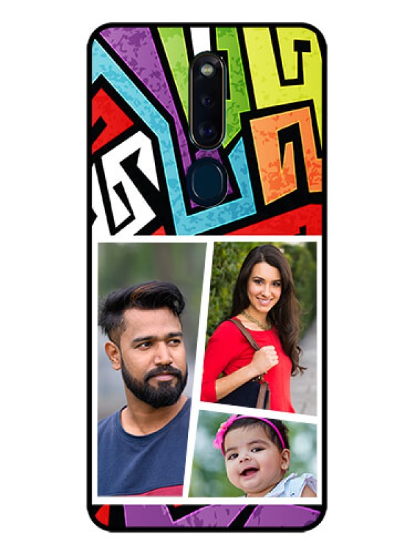 Custom Oppo F11 Pro Custom Glass Phone Case  - Graffiti pattern Design