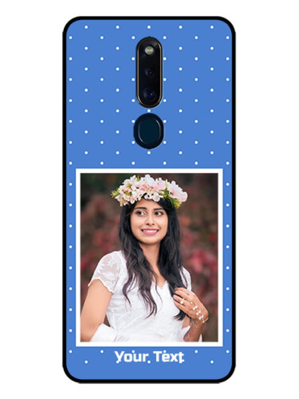 Custom Oppo F11 Pro Photo Printing on Glass Case  - Polka dots design