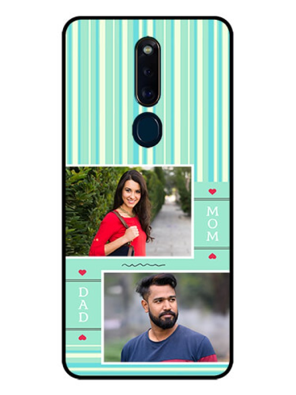 Custom Oppo F11 Pro Custom Glass Phone Case  - Mom & Dad Pic Design