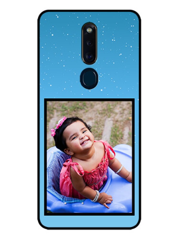 Custom Oppo F11 Pro Custom Glass Mobile Case  - Wave Pattern Colorful Design
