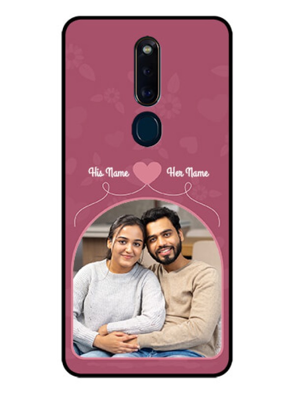 Custom Oppo F11 Pro Photo Printing on Glass Case  - Love Floral Design