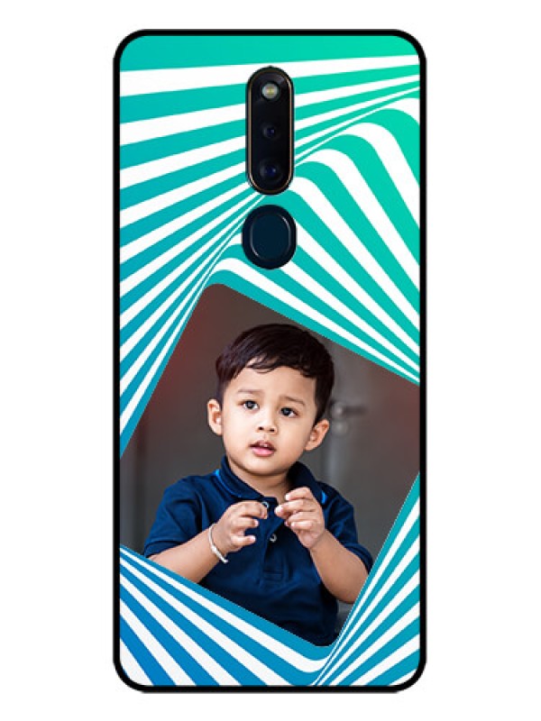 Custom Oppo F11 Pro Personalized Glass Phone Case  - Abstract Spiral Design