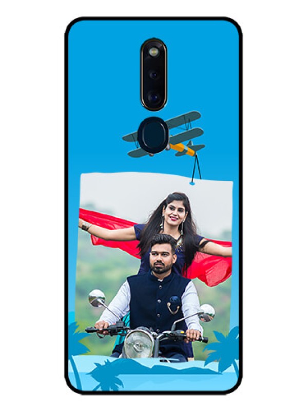 Custom Oppo F11 Pro Custom Glass Mobile Case  - Traveller Design 
