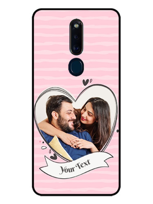 Custom Oppo F11 Pro Custom Glass Phone Case  - Vintage Heart Design