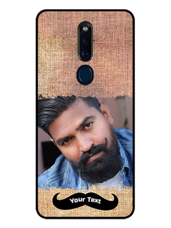 Custom Oppo F11 Pro Personalized Glass Phone Case  - with Texture Design