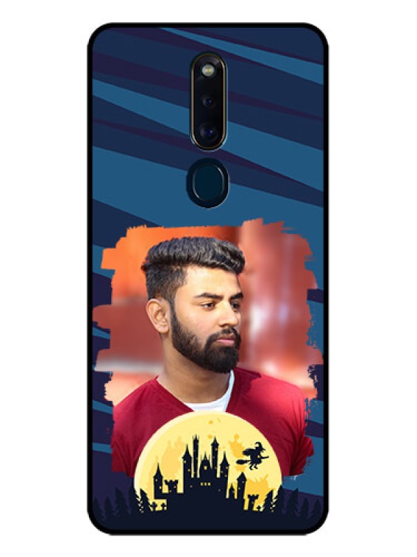 Custom Oppo F11 Pro Photo Printing on Glass Case  - Halloween Witch Design 