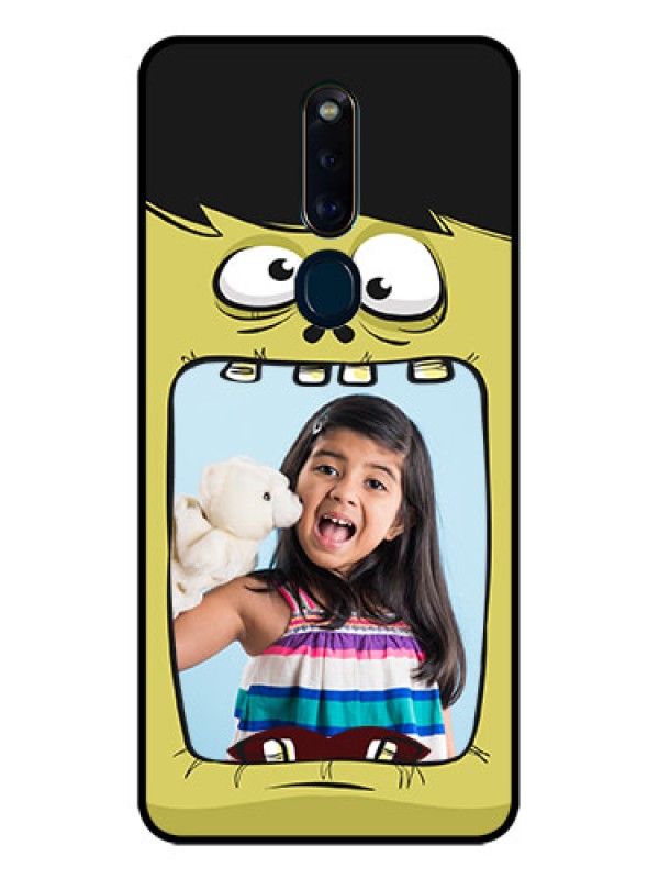 Custom Oppo F11 Pro Personalized Glass Phone Case  - Cartoon monster back case Design