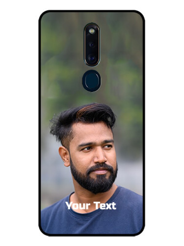 Custom Oppo F11 Pro Glass Mobile Cover: Photo with Text
