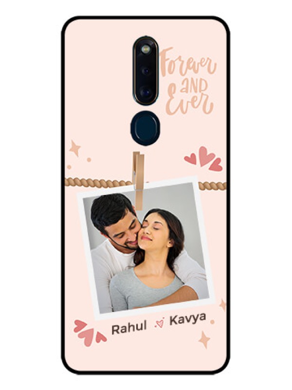 Custom Oppo F11 Pro Custom Glass Phone Case - Forever and ever love Design