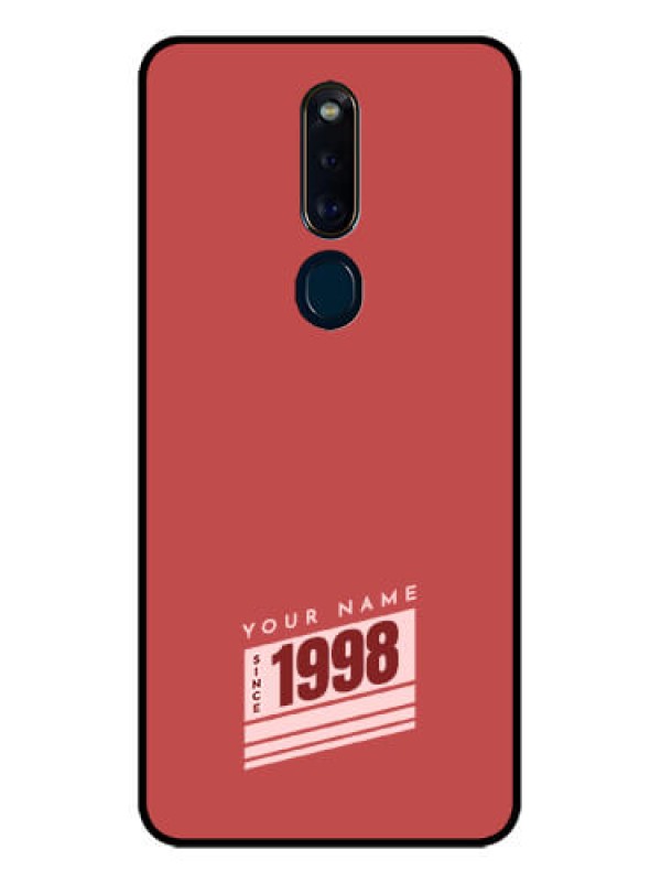 Custom Oppo F11 Pro Custom Glass Phone Case - Red custom year of birth Design
