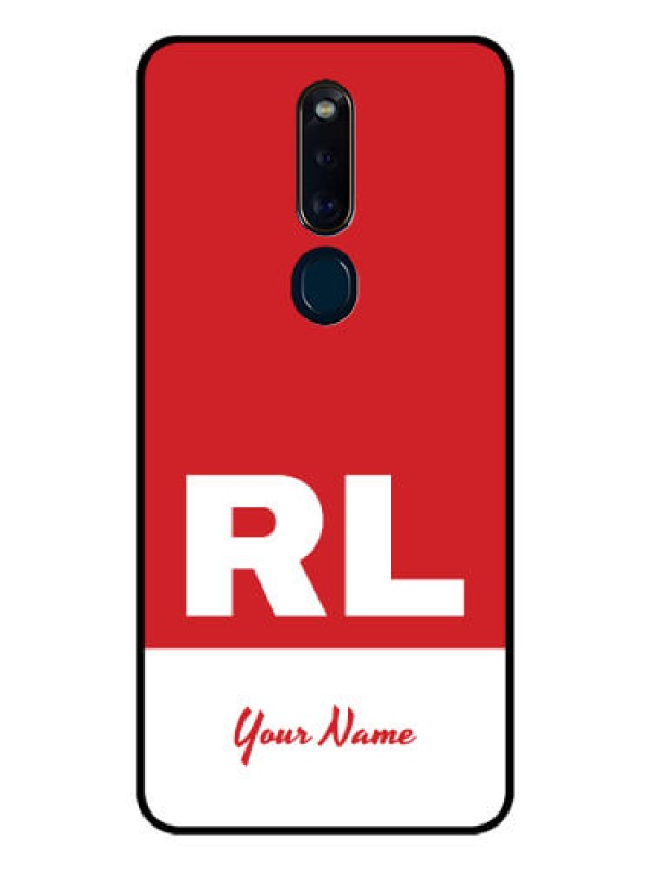 Custom Oppo F11 Pro Personalized Glass Phone Case - dual tone custom text Design