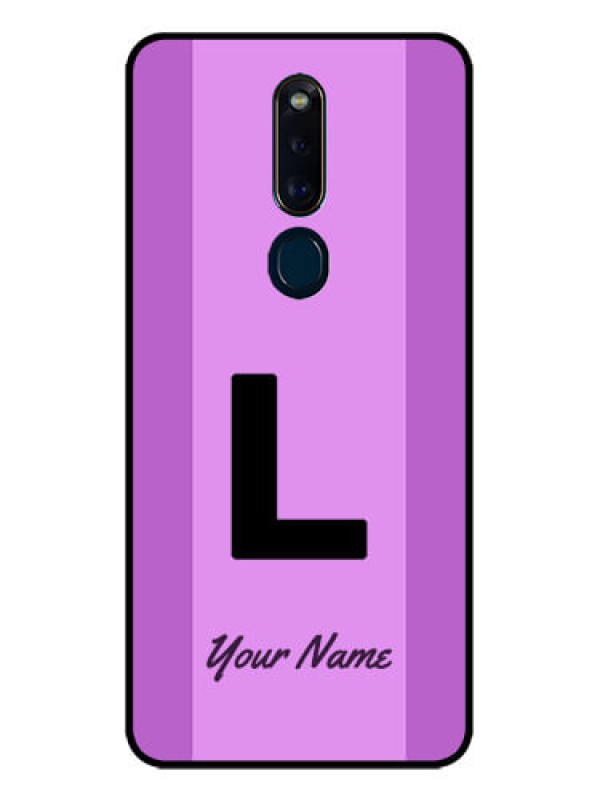 Custom Oppo F11 Pro Custom Glass Phone Case - Tricolor custom text Design
