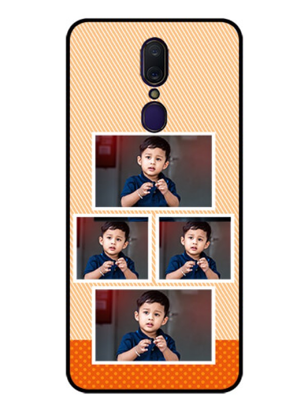 Custom Oppo F11 Photo Printing on Glass Case  - Bulk Photos Upload Design
