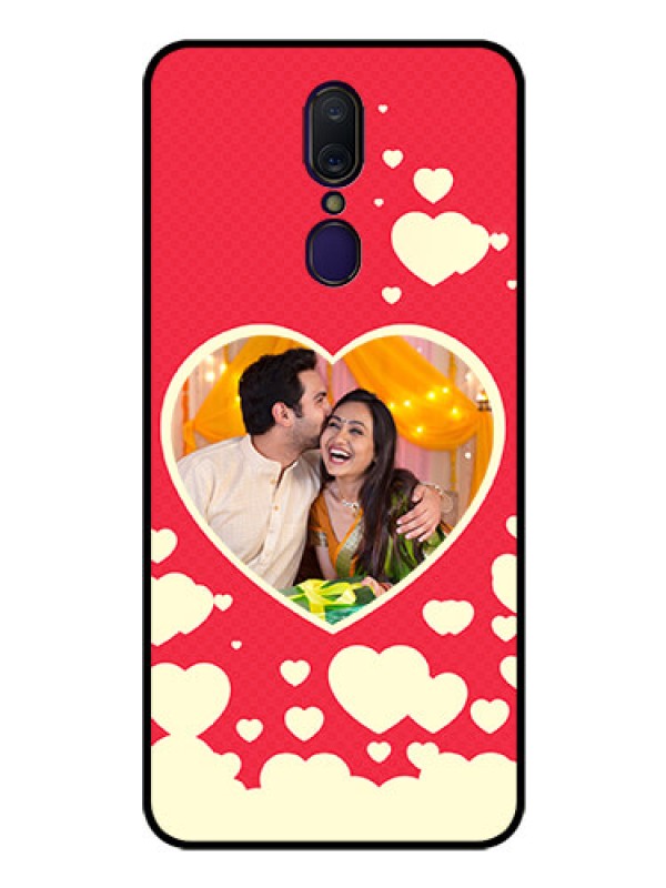 Custom Oppo F11 Custom Glass Mobile Case  - Love Symbols Phone Cover Design