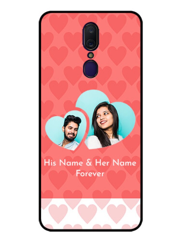 Custom Oppo F11 Personalized Glass Phone Case  - Couple Pic Upload Design