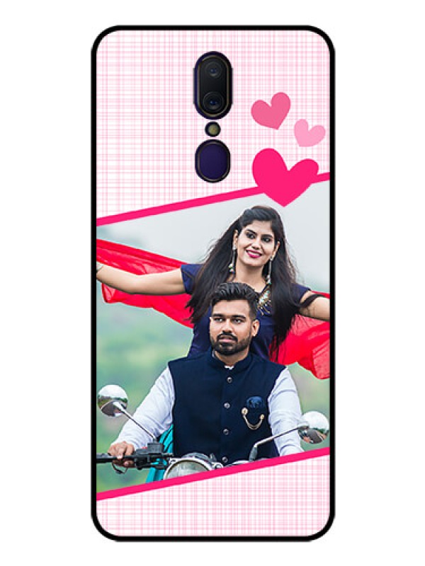 Custom Oppo F11 Custom Glass Phone Case  - Love Shape Heart Design